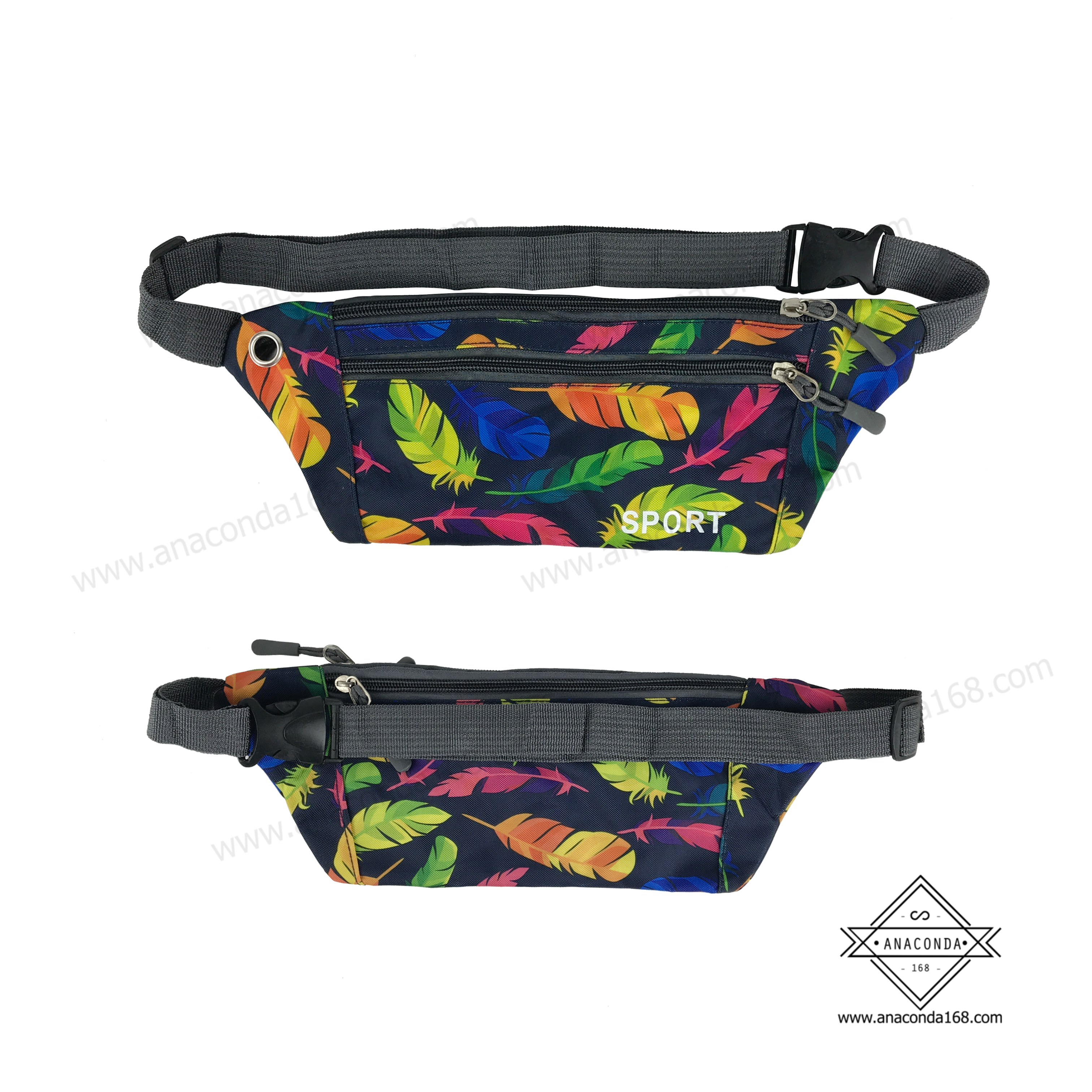 กระเป๋าคาดเอวสปอร์ต 3 ซิปแบบลาย V.5(Sport Bag)