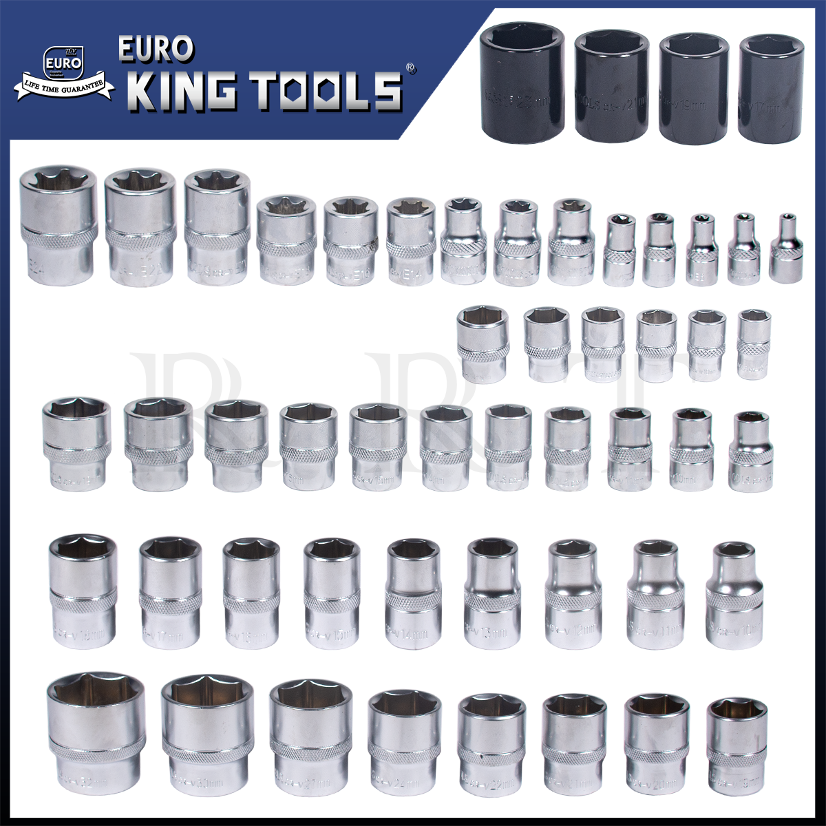 EURO KING TOOLS ชุดบล็อก 150 ตัวชุด บล็อกชุด 1/2" 1/4" 3/8" 6 เหลี่ยม ครบชุด