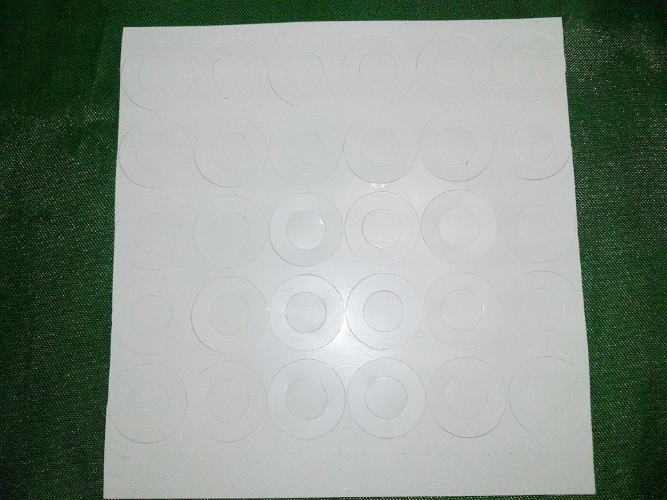 ฉนวนปิดหัวถ่าน 18650 ขนาด 17x9x0.3mm วัสดุเคลือบ PETกันความชื้น