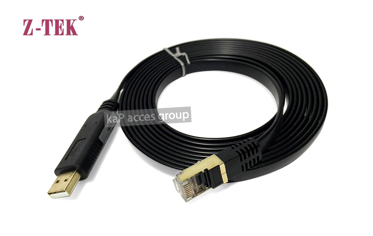Z-TEK สาย USB TO LAN RJ45 8PIN CONSOLE CABLE ความยาว 3เมตร