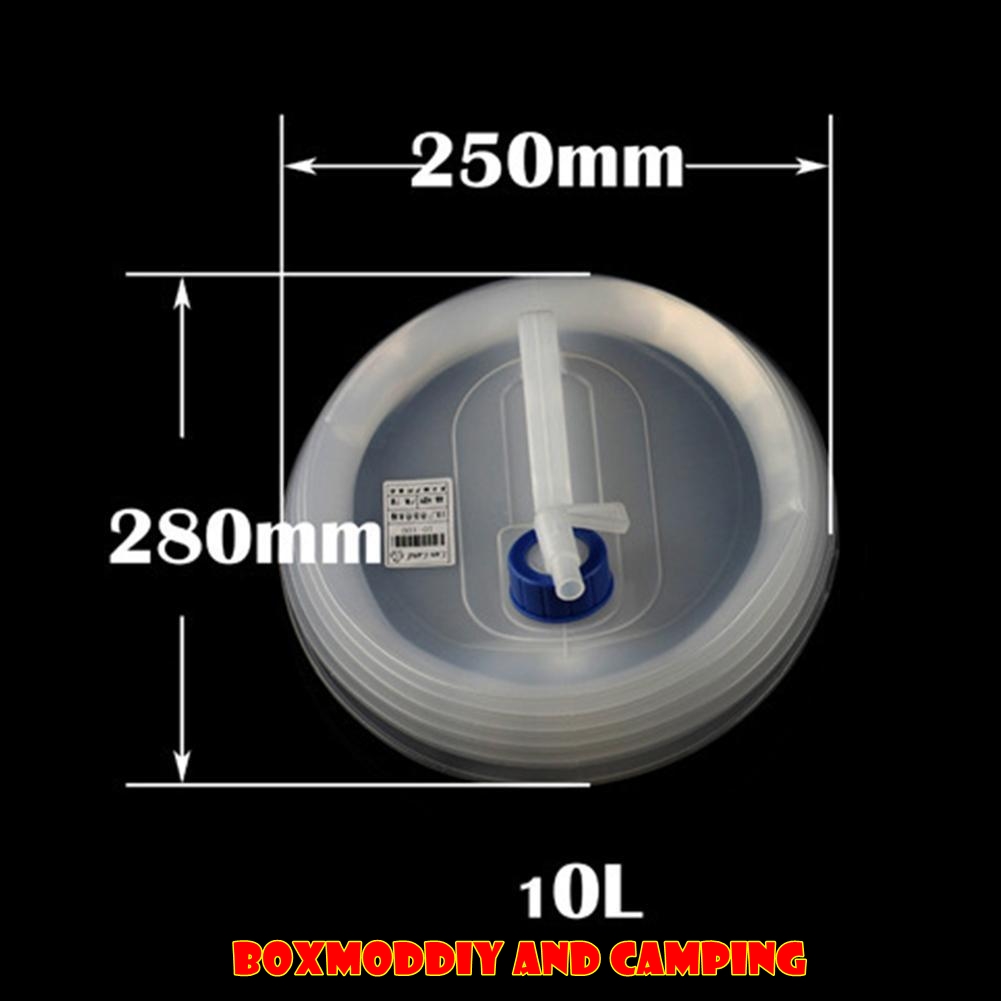 ถังน้ำดื่มแบบพกพา ถังน้ำยืดหดได้ มีก็อกน้ำเปิดปิด สำหรับ Camping กลางแจ้ง ขนาดความจุ 10ลิตร 10L พกพาสะดวก วัสดุ PE แบบหนา อย่างดี