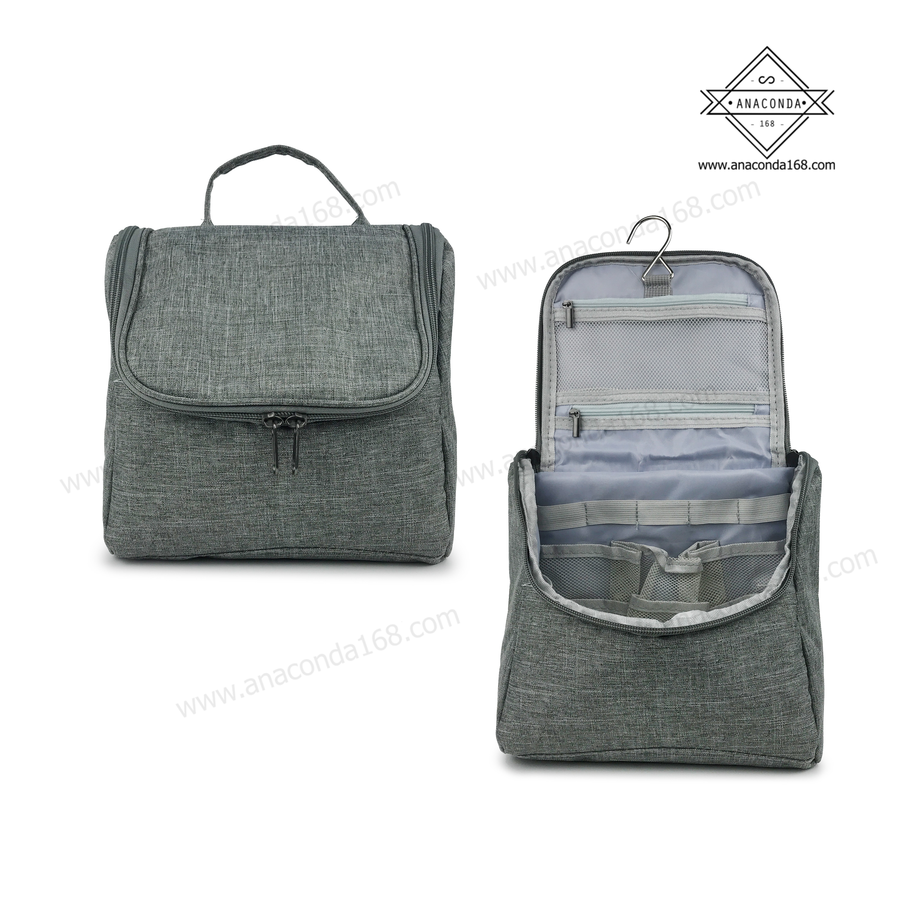 กระเป๋าจัดระเบียบใส่อุปกรณ์อาบน้ำ ( มีตะขอสำหรับแขวนได้ )