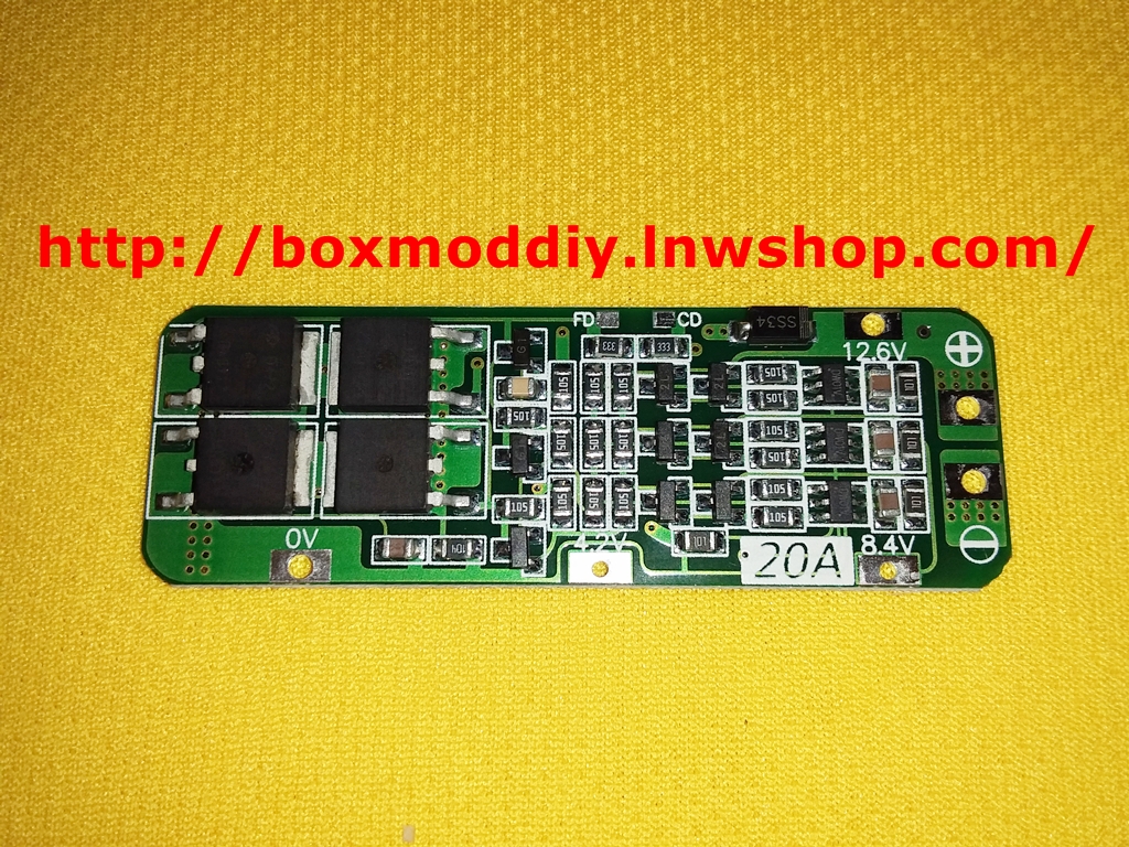 โมดูลแผ่นวงจรป้องกัน แบตเตอรี่แพค 11.1V 12.6V 20A