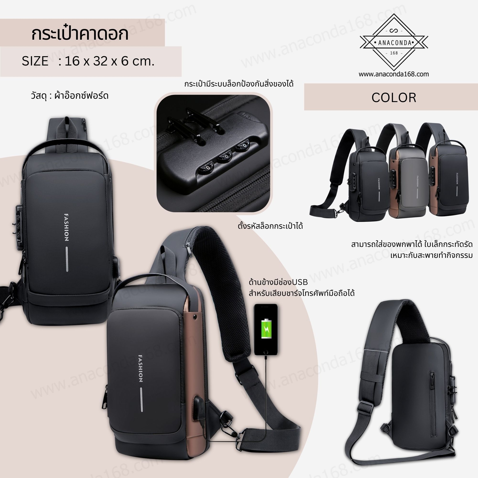 กระเป๋าคาดอก-คาดลำตัว กระเป๋าสะพายข้าง-ไหล่ ( IT Bag )