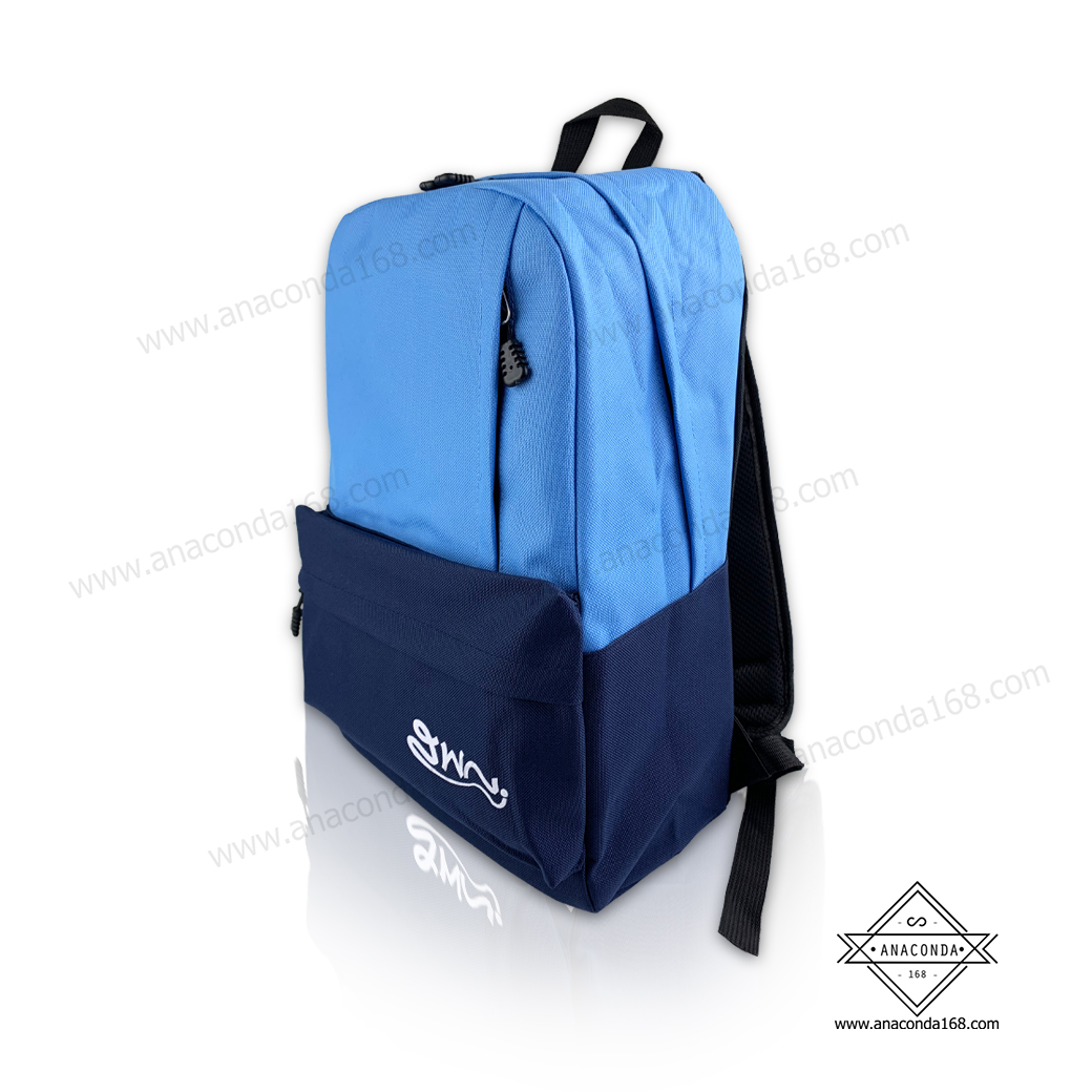 กระเป๋าเป้สะพายหลัง สีทูโทน ( 2Tone Bag ) ทำโลโก้