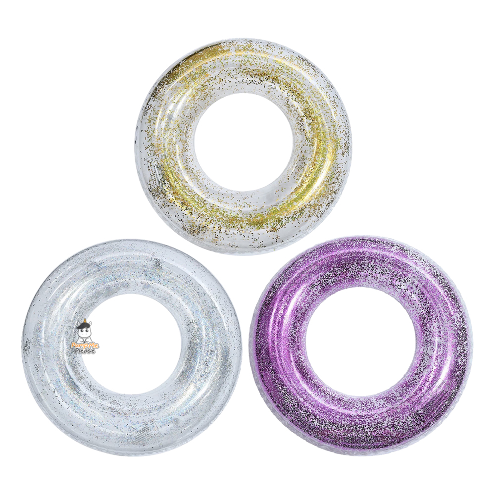 ห่วงยาง Glitter เนื้อใส ขนาด 90 cm