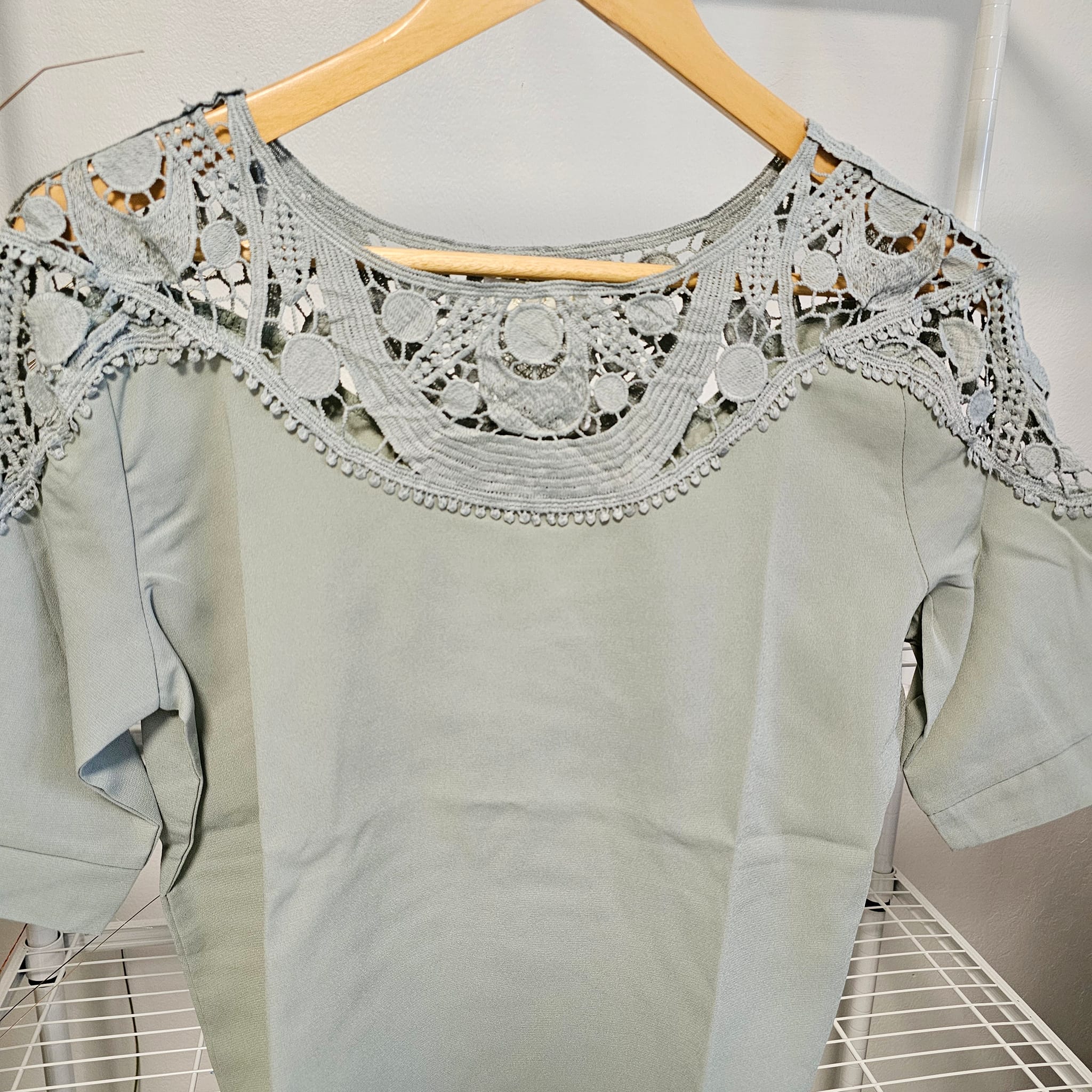 เสื้อชีฟองfashion koreaฉลุลายลูกไม้