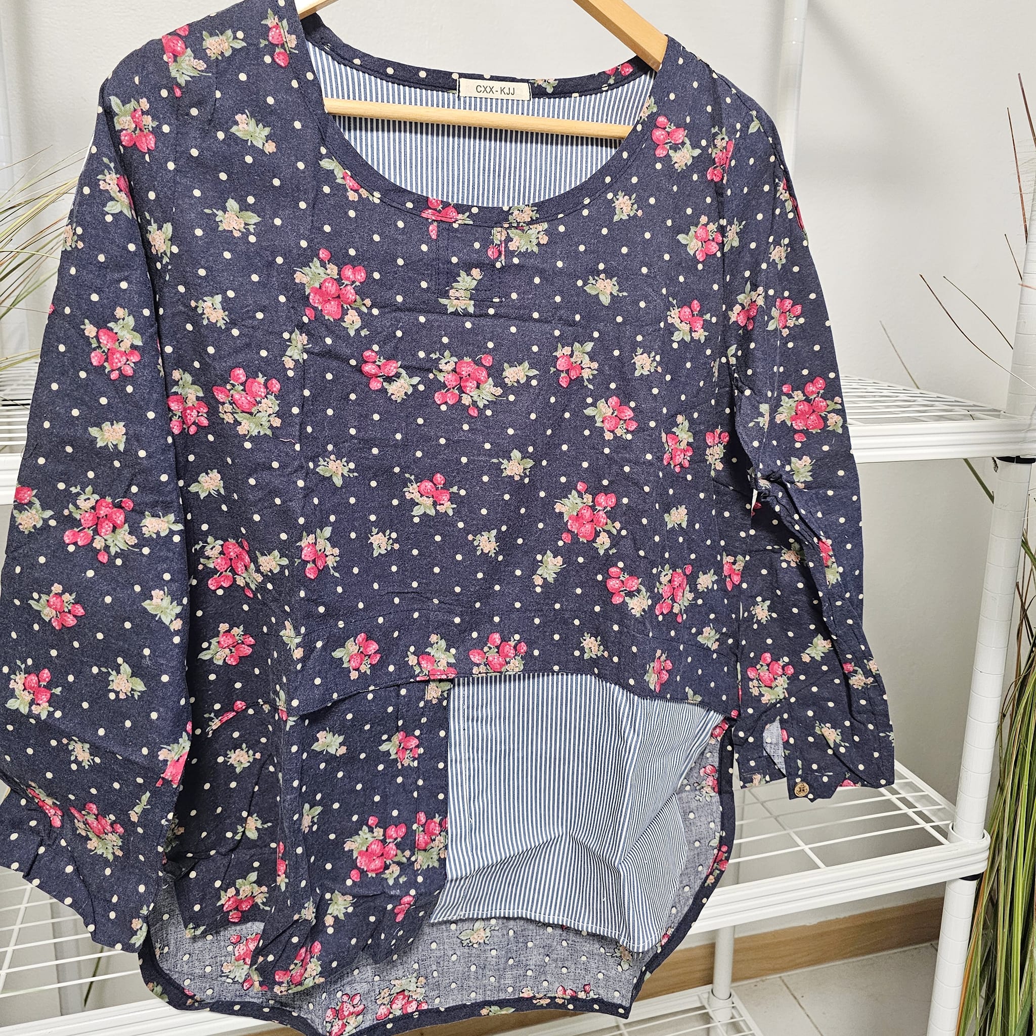 เสื้อแฟชั่น2ชั้นลายดอก