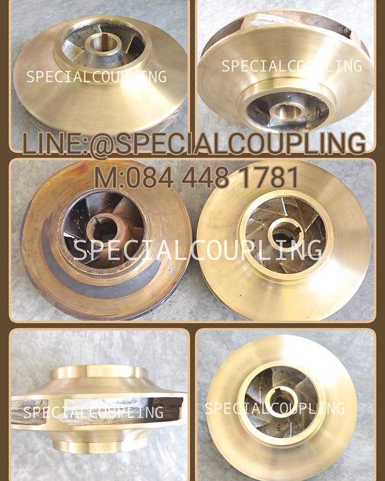 รับผลิตใบพัดปั้มน้ำทองเหลือง ขนาด OD272MM แวริ่ง148 มม หนารวม108 มม ร่องน้ำ20 มม รอสินค้า25 วัน สอบถามได้คะ