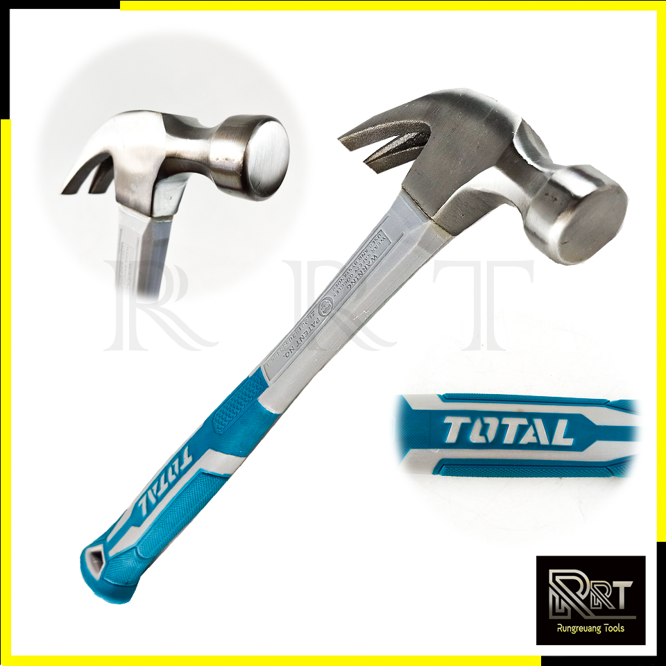 TOTAL ค้อนหงอน ด้ามไฟเบอร์ ขนาด 27mm. รุ่น THT-73166