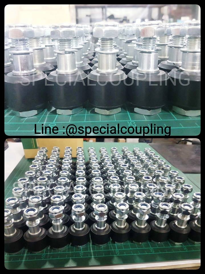 จำหน่ายสกรู+บุชยาง nbr ขนาดยาง id 12.5 x od 28 x L 23mm. สกรูเพลียวm.10x60mm