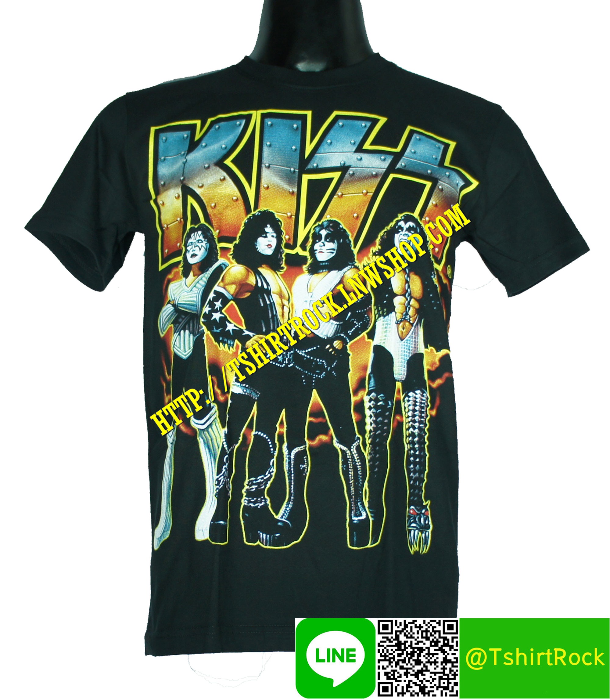 KISS เสื้อยืดวงร็อค เมทัล ดนตรี เสื้อวงคิส KIS1283