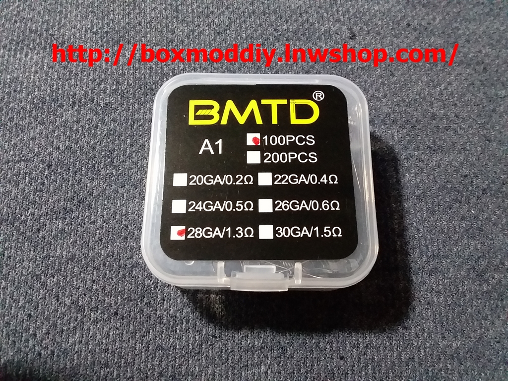 ลวด KANTHAL A1 28awg 1.3ohm ขนาดเล็ก สำหรับแบตเตอรี่จ่ายแอมป์ต่ำ ความจุต่ำ mtl cmd pod ego อื่นๆ คู่ละ10บาท