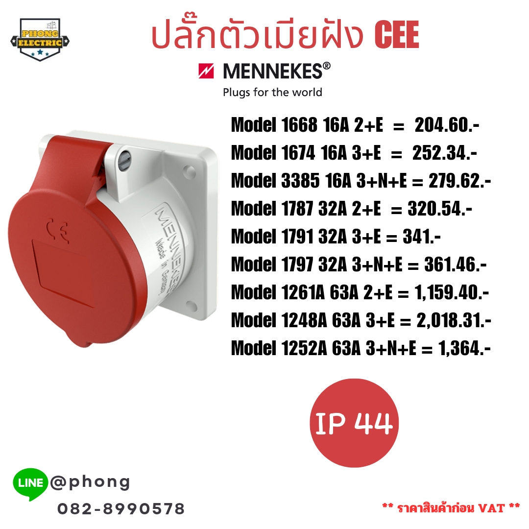 MENNEKES ปลั๊กตัวเมียมาตรฐาน CEE