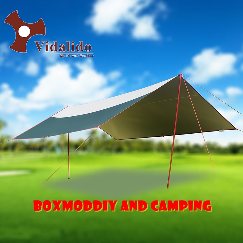 VIDALIDO เสาฟลายชีท เสาผ้าใบกันฝน เสาtarp สีแดง เหล็กหนามาก แบบปุ่มกดสปริง ขนาด25มม.1ชุด มี8ท่อน ต่อได้2เสา 1เสาสูง2.4เมตร มีถุง(คละสี)มีตัวกันฟ้าผ่าแถมให้)