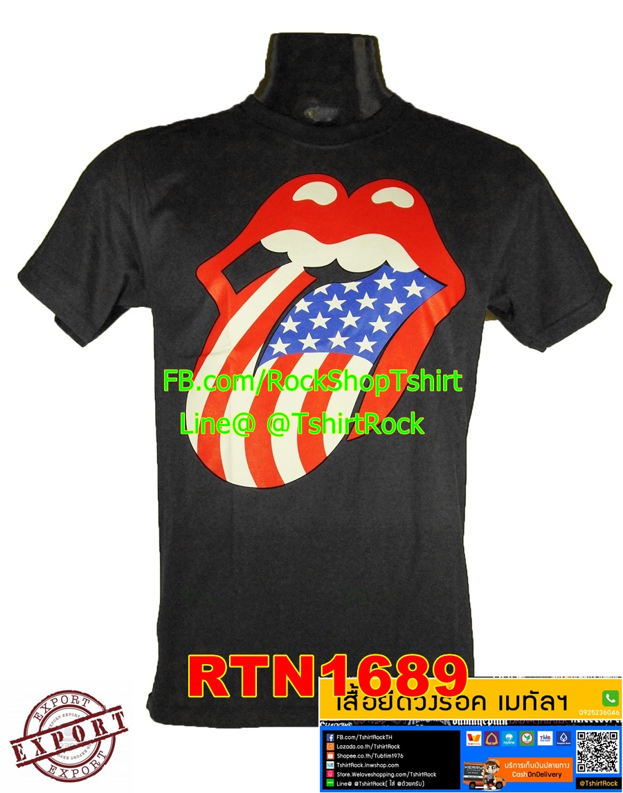 เสื้อวินเทจ The Rolling Stones เสื้อยืดวงร็อค เสื้อร็อค เมทัล เดอะโรลลิงสโตนส์ RTN1689