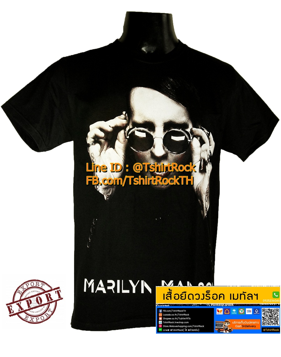 เสื้อวง MARILYN MANSON เสื้อยืดวงดนตรีร็อค เมทัล เสื้อร็อค มาริลีน แมนสัน MMS1675