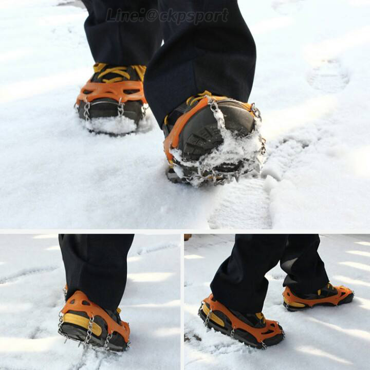 CRAMPONS รัดรองเท้าเดินหิมะ พื้นน้ำแข็ง เดินป่า ปีนเขา