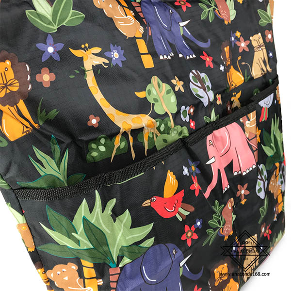 กระเป๋าพับได้เนื้อผ้าหนามีซิปปิด รุ่นซิปรอบ(Shopping Bag)