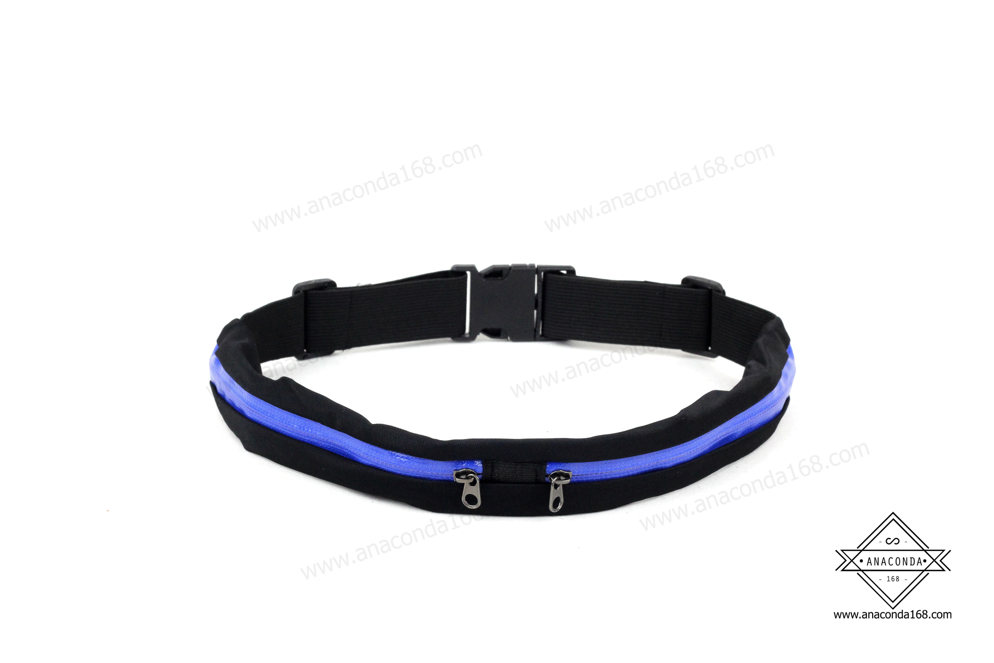 กระเป๋าคาดเอวยางยืด แนวสปอร์ตซิปสี 2 ซิป