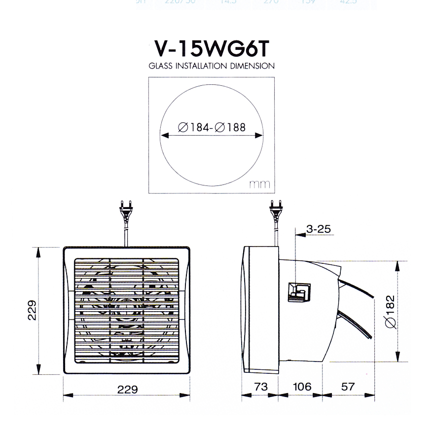 V-15EWG6T (6 นิ้ว)