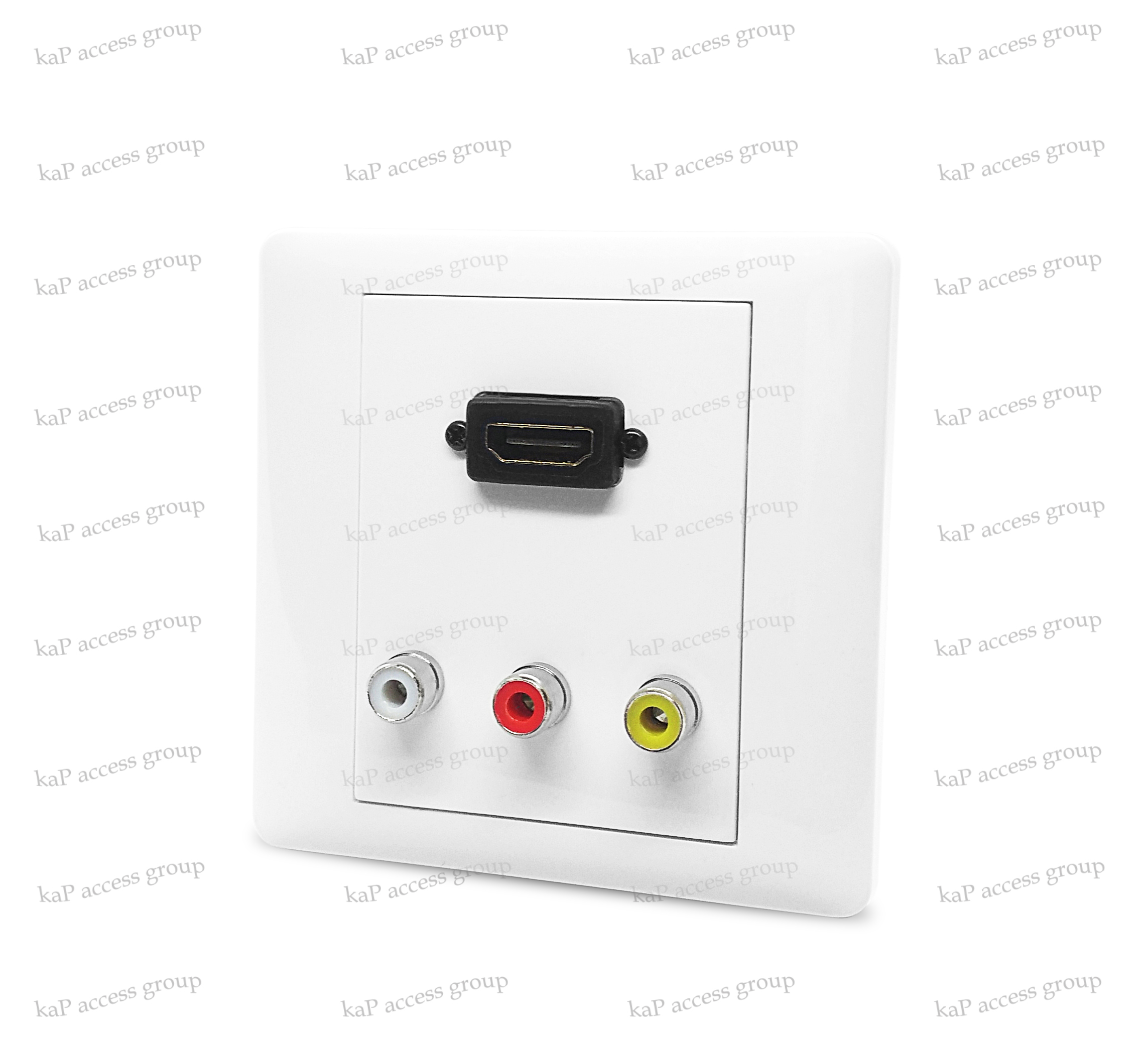 หน้ากากติดผนัง RCA / HDMI (Female) หัวตรง