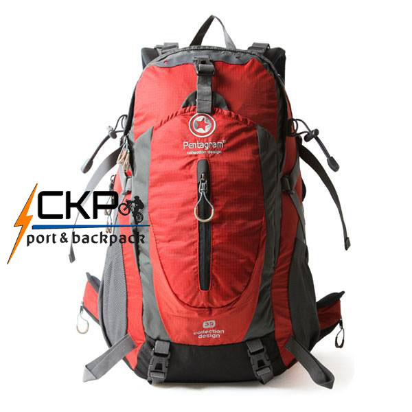 กระเป๋าเปฺ้ Backpack ยี่ห้อ Pentagram สีแดง