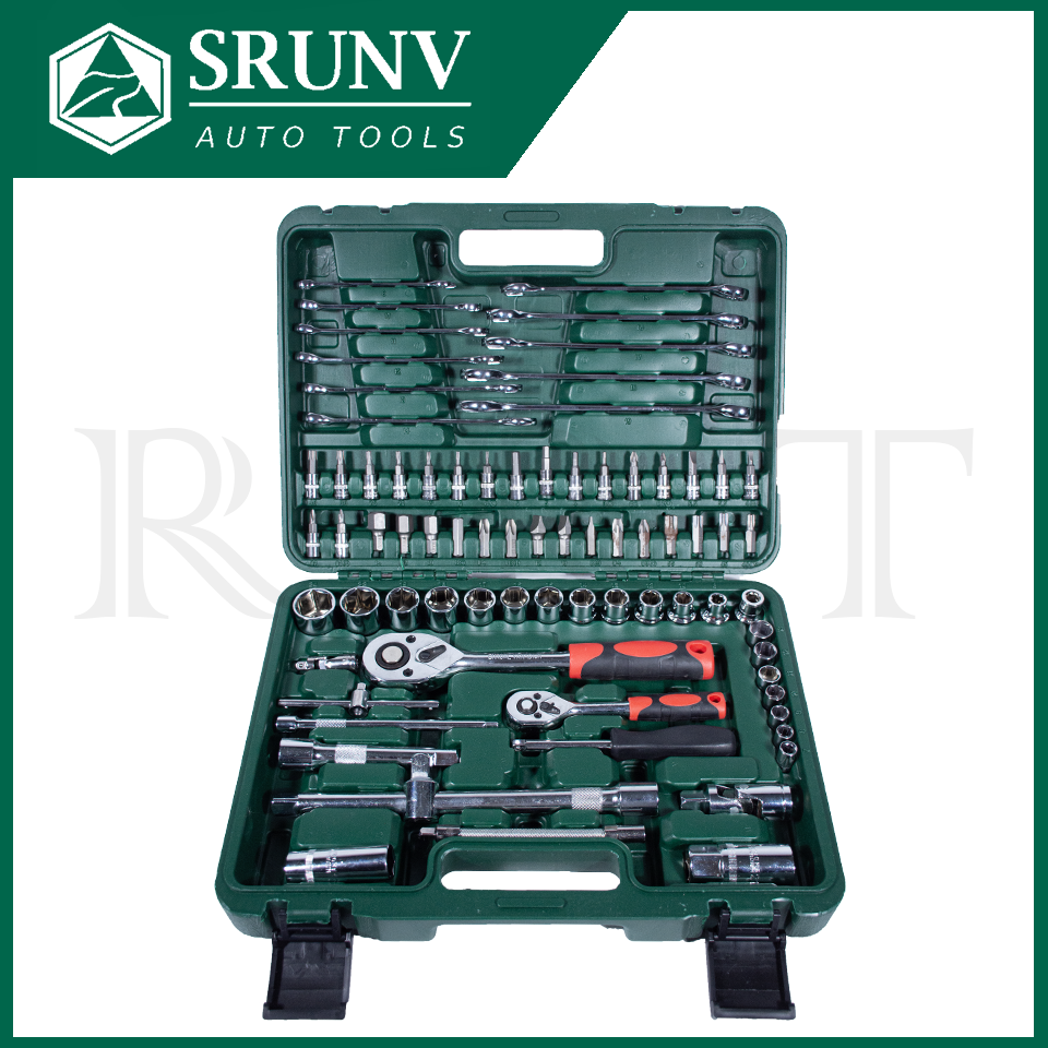 SRUNV ชุดบล็อค ชุดประแจ ชุดบล็อคอเนกประสงค์ 78 ชิ้น เหล็กดี CRV คุณภาพสูง