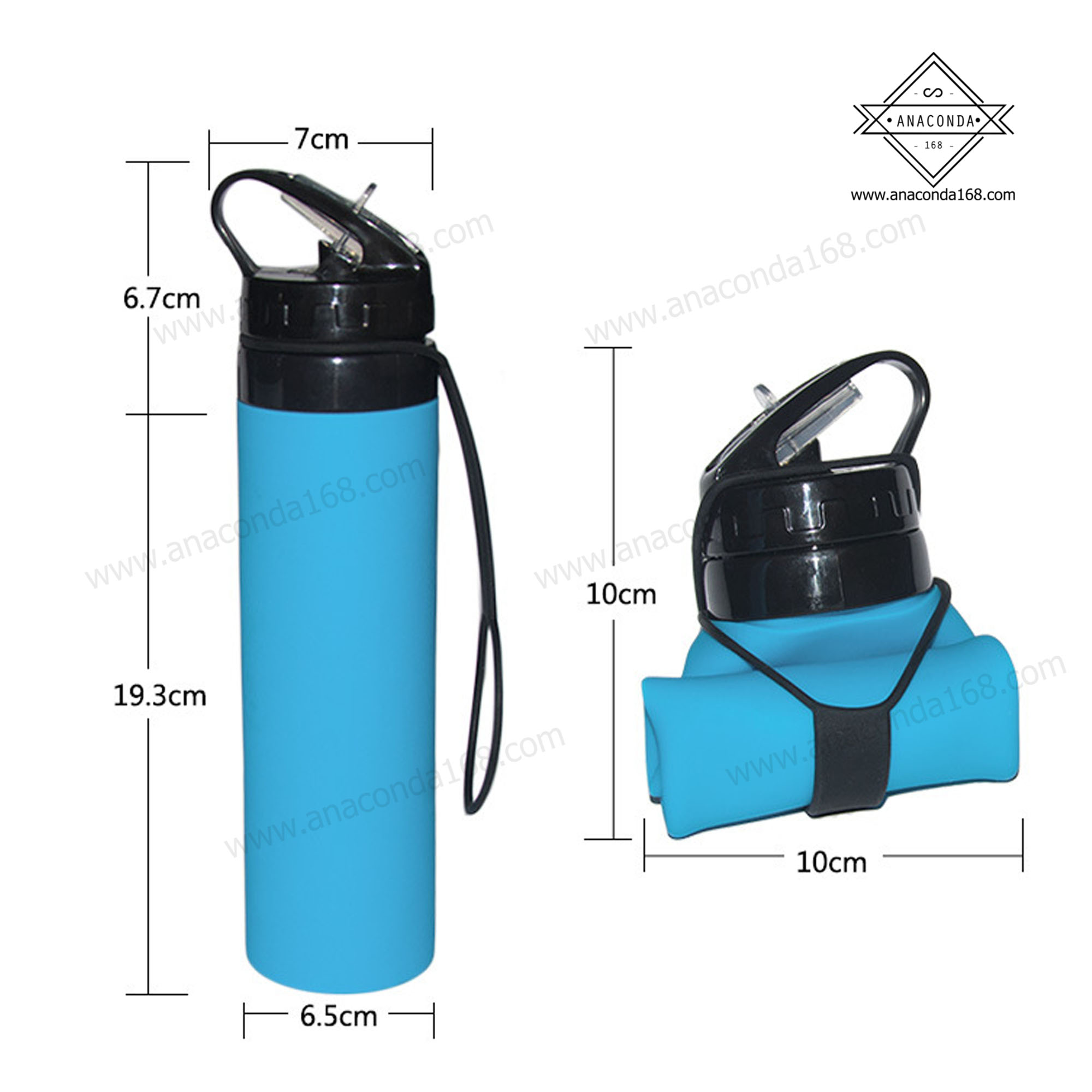 กระบอกน้ำซิลิโคน ขนาด 600 ml.