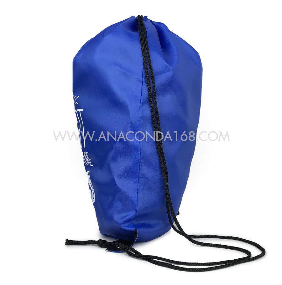 กระเป๋าผ้าร่มหูรูดสะพายหลัง สกรีนโลโก้