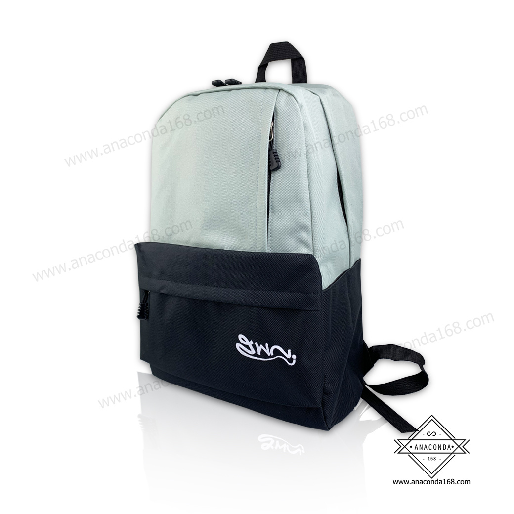 กระเป๋าเป้สะพายหลัง สีทูโทน ( 2Tone Bag ) ทำโลโก้