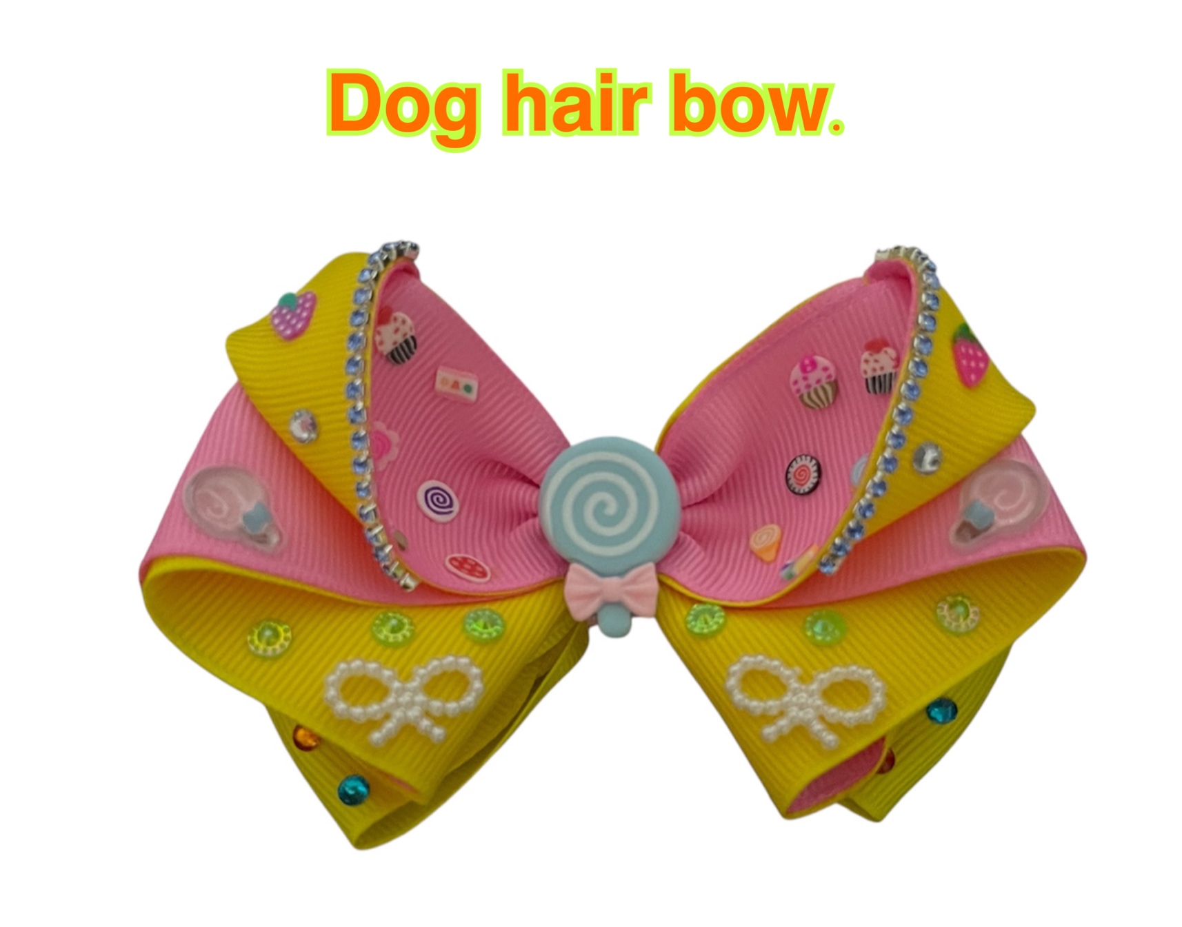 Dog hair bow.