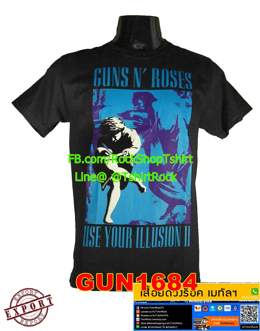 เสื้อวินเทจ Guns N' Roses เสื้อยืดวงร็อค เสื้อร็อค เมทัล กันส์แอนด์โรสเซส GUN1684