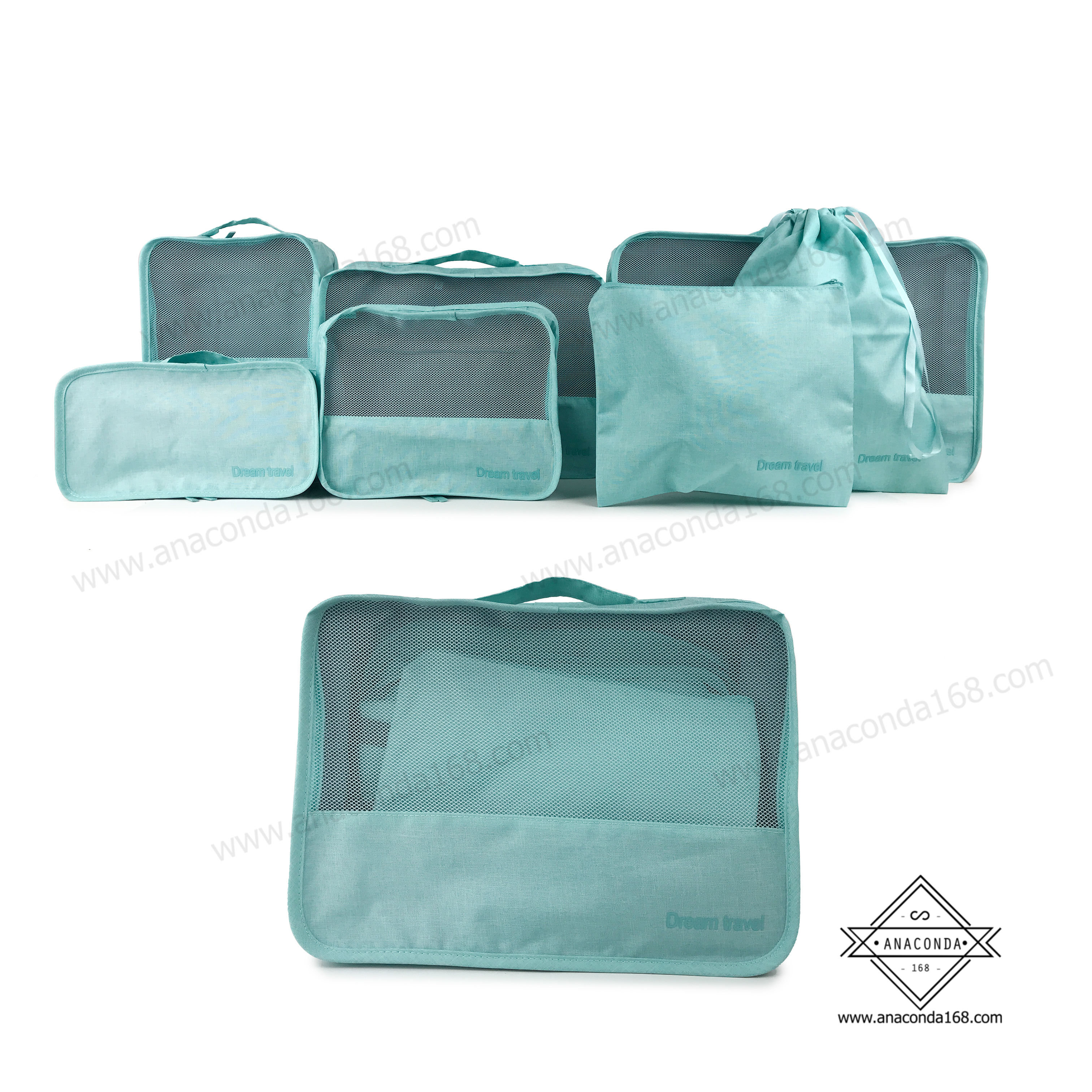 เซ็ทกระเป๋าจัดระเบียบเดินทาง 7 ชิ้น พับเก็บได้ (Dream Travel)