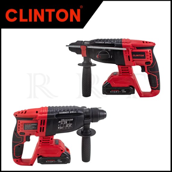 CLINTON สว่านโรตารี่ไร้สาย 3 ระบบ 20V รุ่น CT-RTY21V < เหมาะสำหรับงานเจาะไม้ เหล็ก ปูน และคอนกรีต >