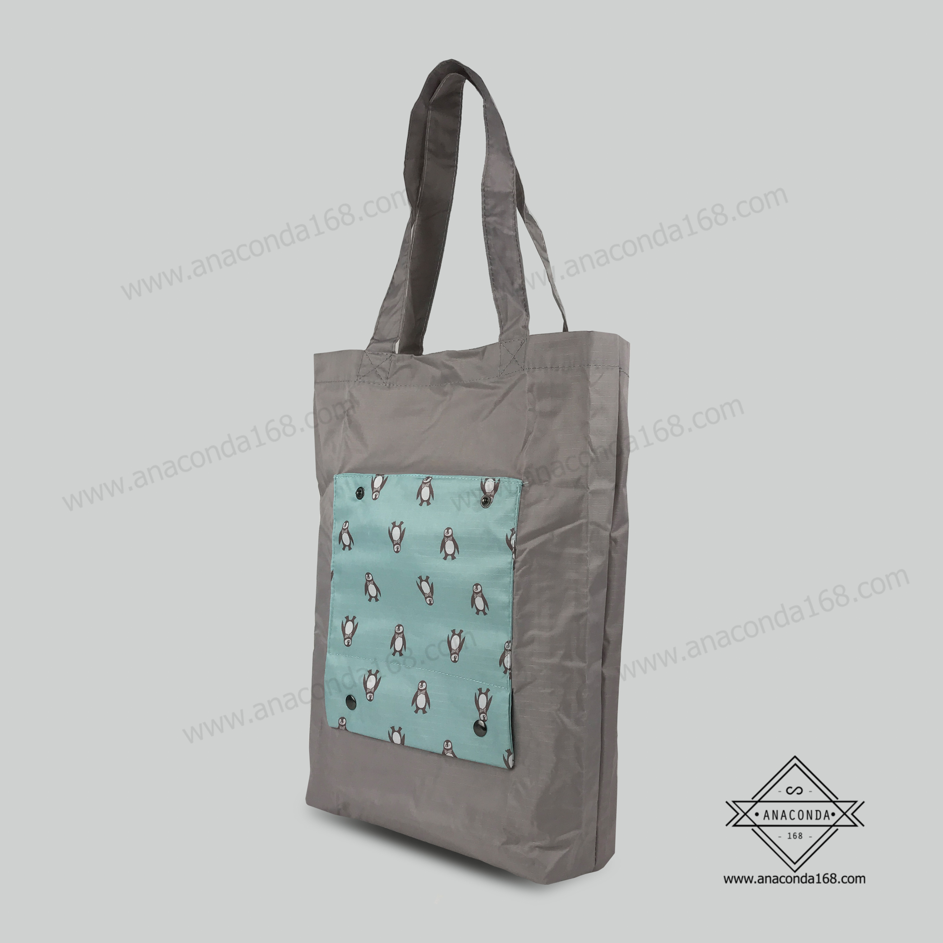 กระเป๋าช็อปปิ้ง 2สี พับได้( Shopping Bag 2Tone )