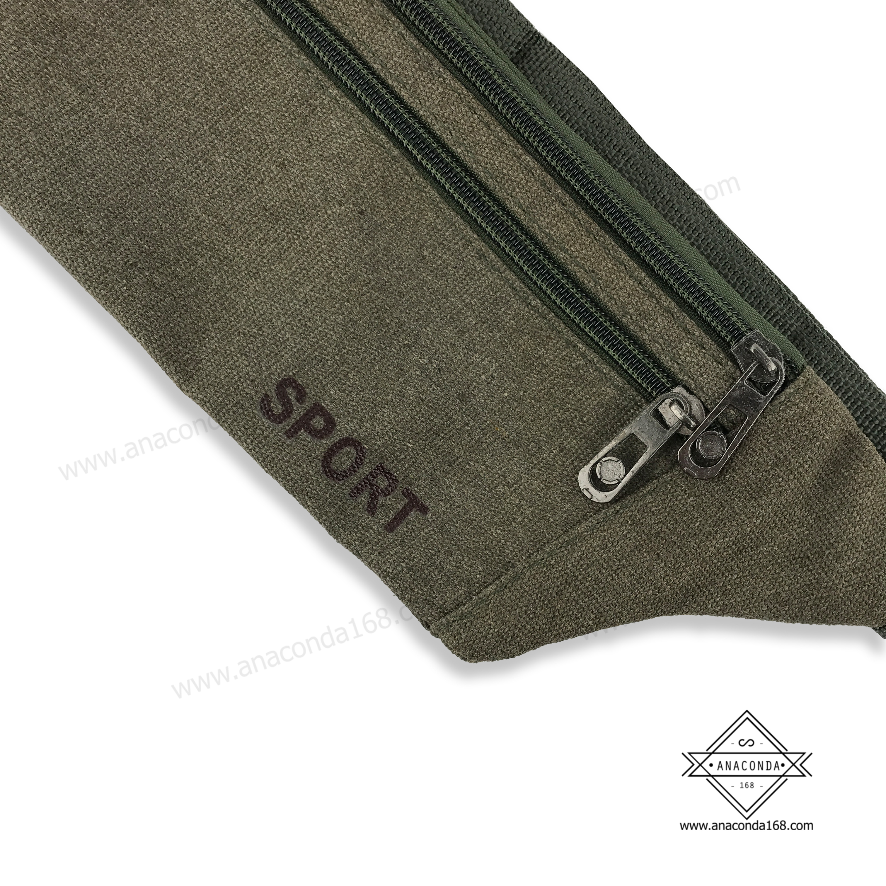 กระเป๋าคาดอก-คาดเอว Sport 3ซิป ผ้าแคนวาส V.1