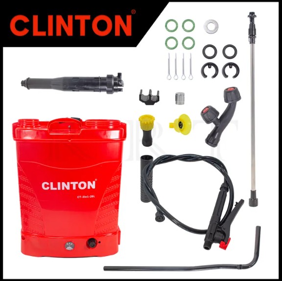 CLINTON เครื่องพ่นยาแบตเตอรี่ 2 ระบบ รุ่น CT-2IN1-20L <ใช้ได้ทั้งแบบมือโยกและแบตเตอรี่