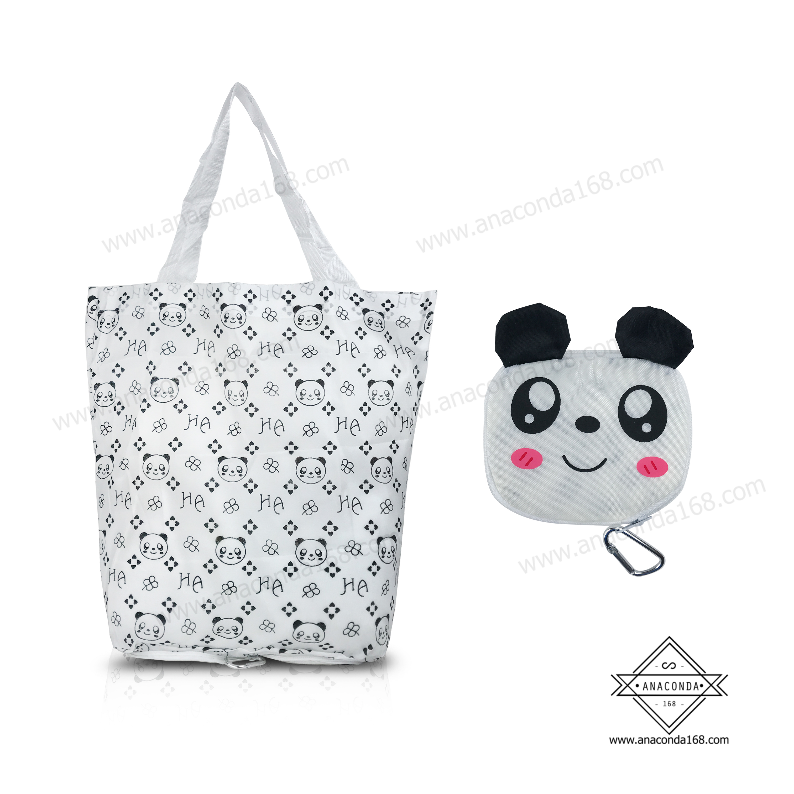 กระเป๋าพับเก็บได้ลายน่ารักแบบซิปรอบ