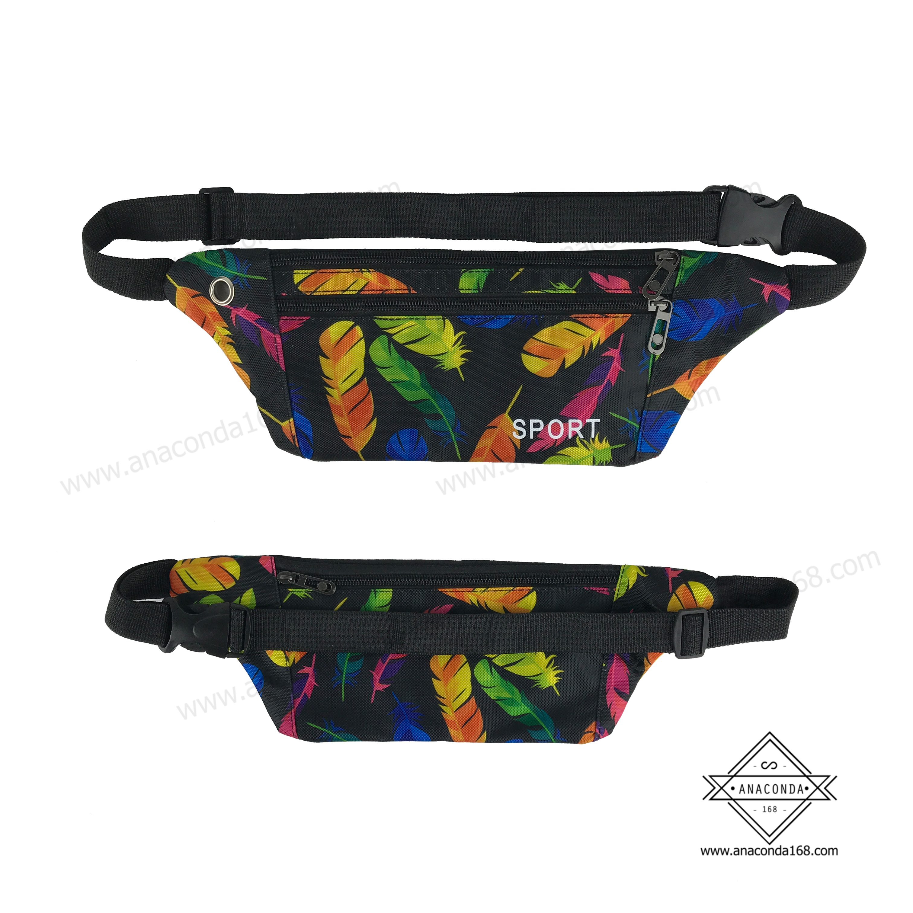 กระเป๋าคาดเอวสปอร์ต 3 ซิปแบบลาย V.5(Sport Bag)