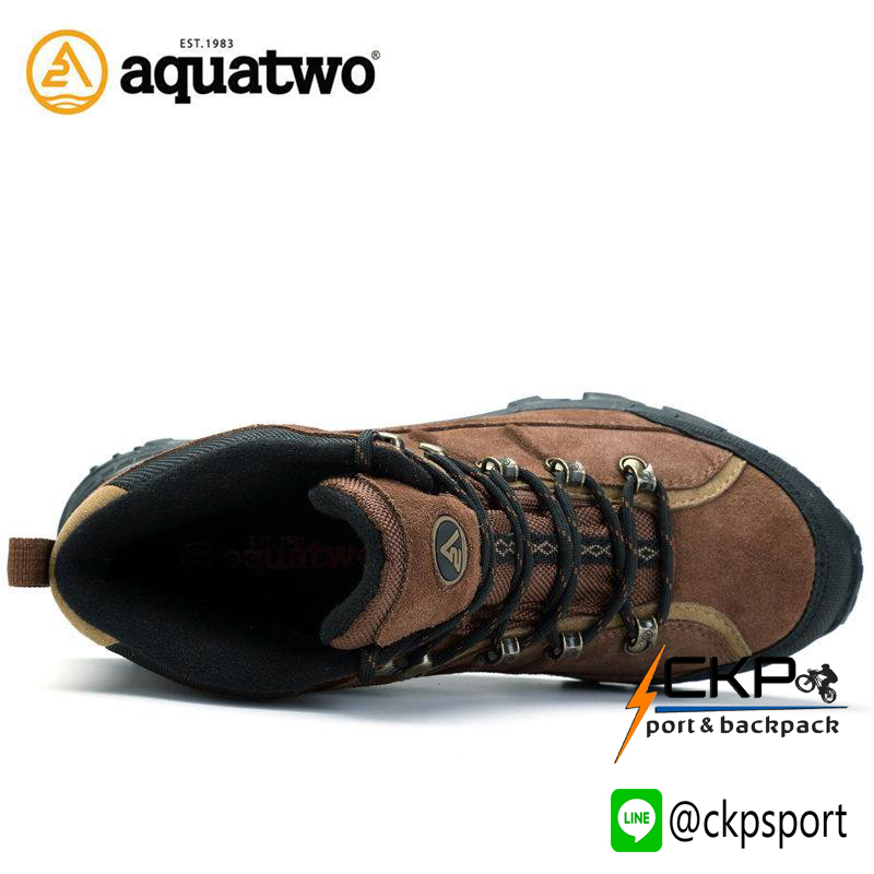 รองเท้าเดินป่ากันน้ำ Aquatwo Hiking S934 สีน้ำตาลเข้ม