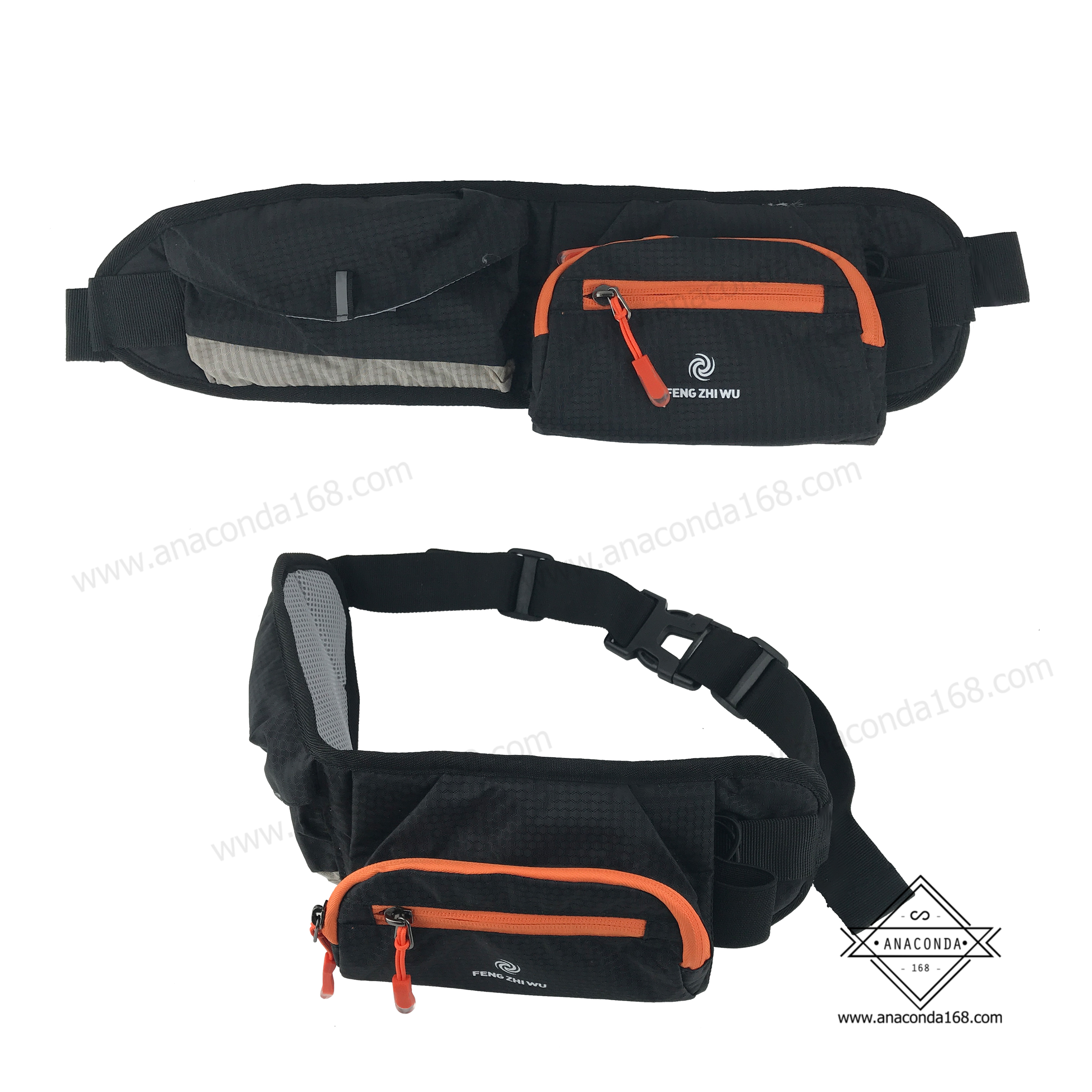 กระเป๋าคาดเอว2ช่อง ใส่กระบอกน้ำได้