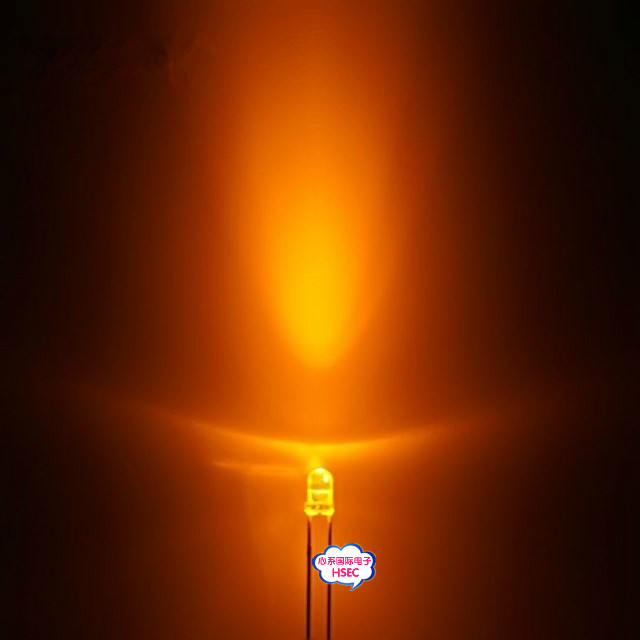 LED 5mm ไดโอดเปล่งแสง สีเหลือง