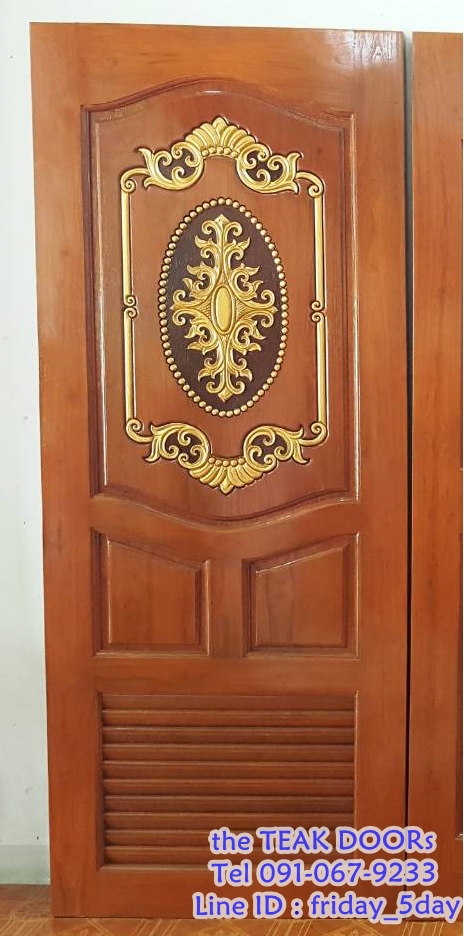 TD131 ประตูบานหลุยส์ ล่างเกล็ด ขนาด 80X200 ซม.