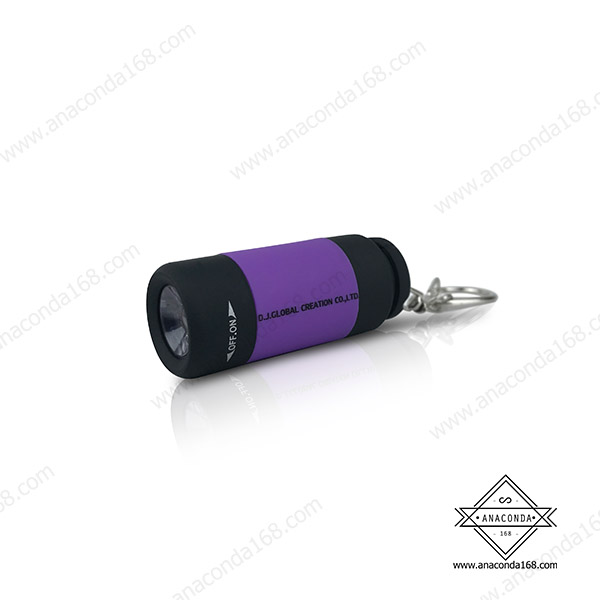 ไฟฉาย USB ชาร์จไฟได้ ไฟฉายพวงกุญแจ สกรีนโลโก้