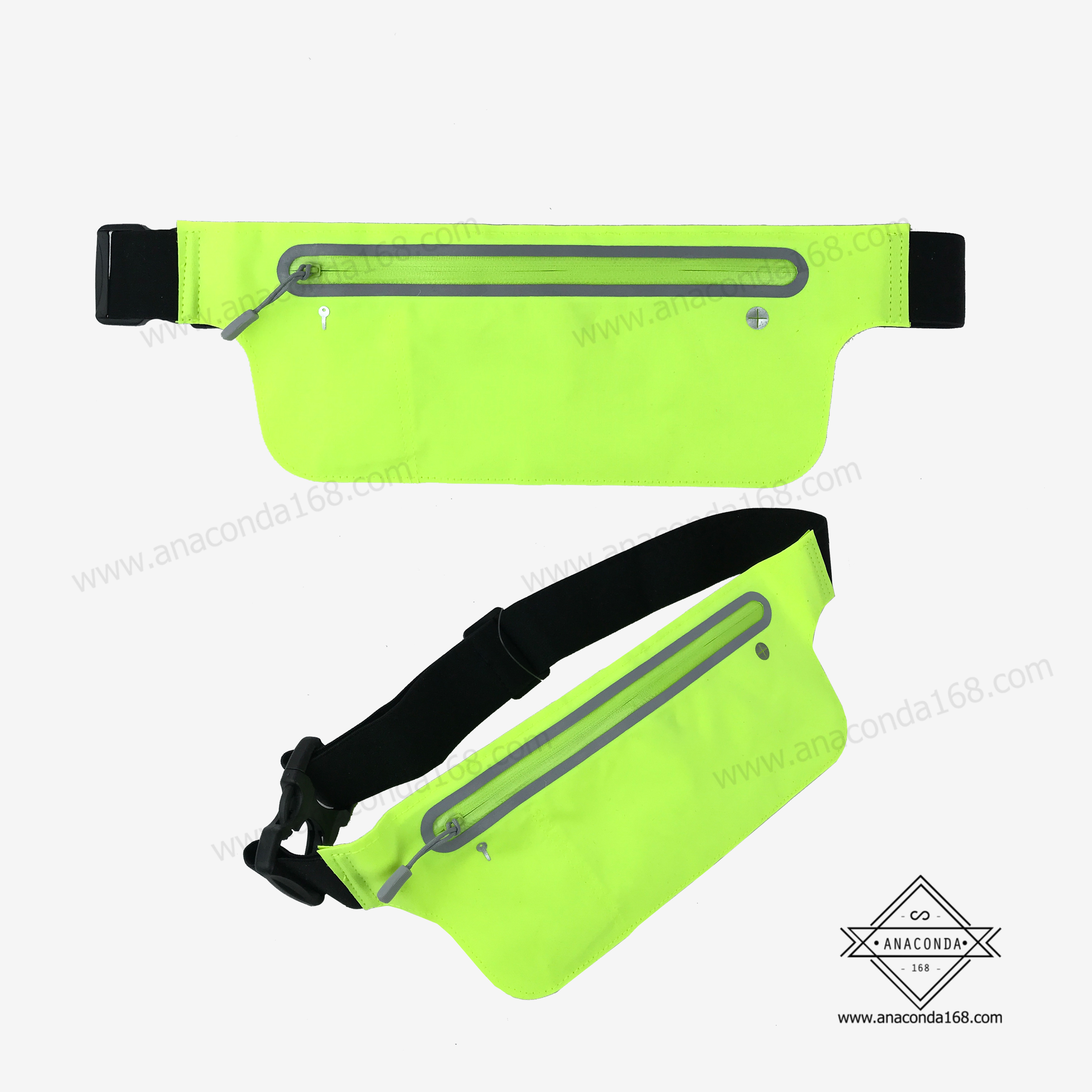 กระเป๋าคาดเอวสปอร์ตทรงเหลี่ยมสีพื้น