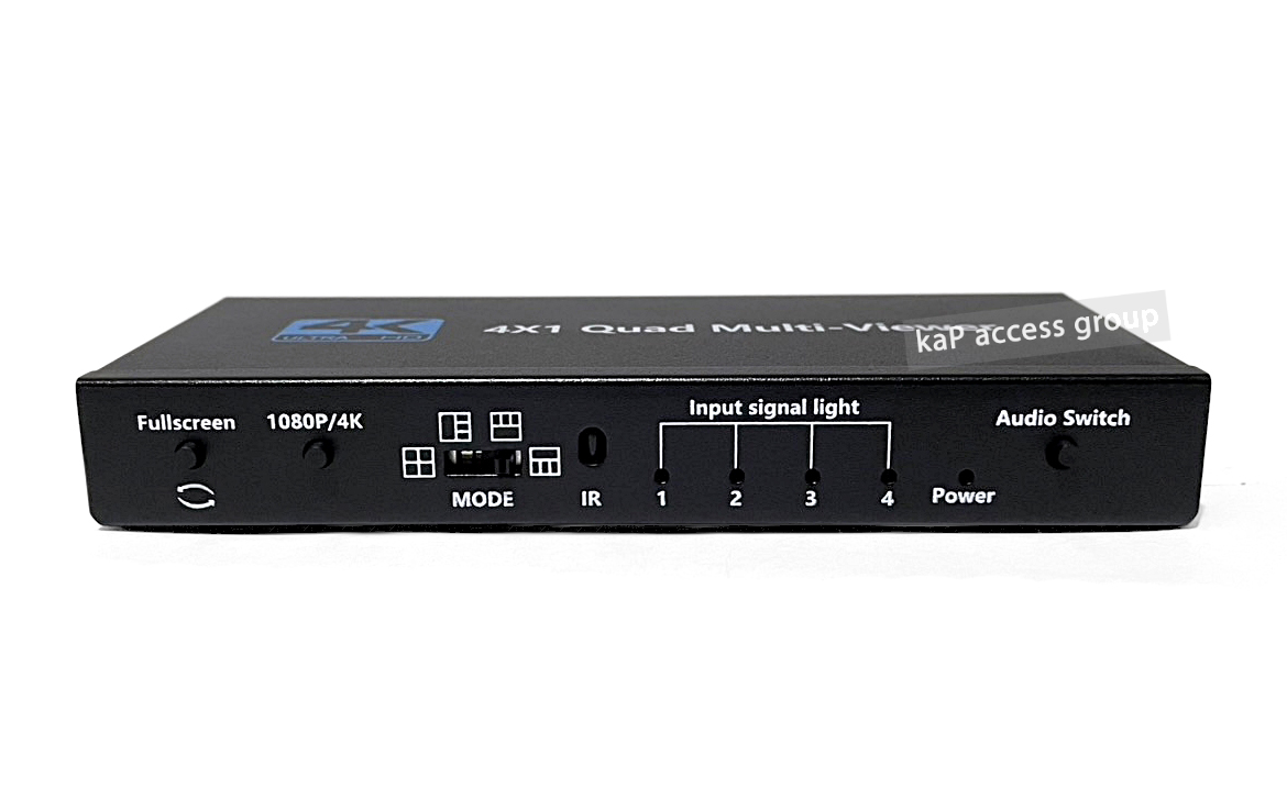4K HDMI 4X1 Quad Multi-Viewer 4 IN 1 Out Multi Screen Switcher HDMI Splitter
