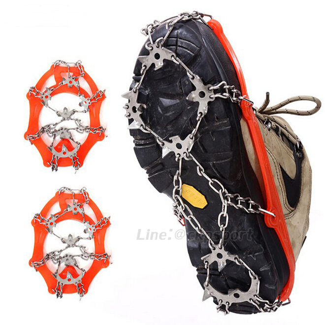 CRAMPONS รัดรองเท้าเดินหิมะ พื้นน้ำแข็ง เดินป่า ปีนเขา