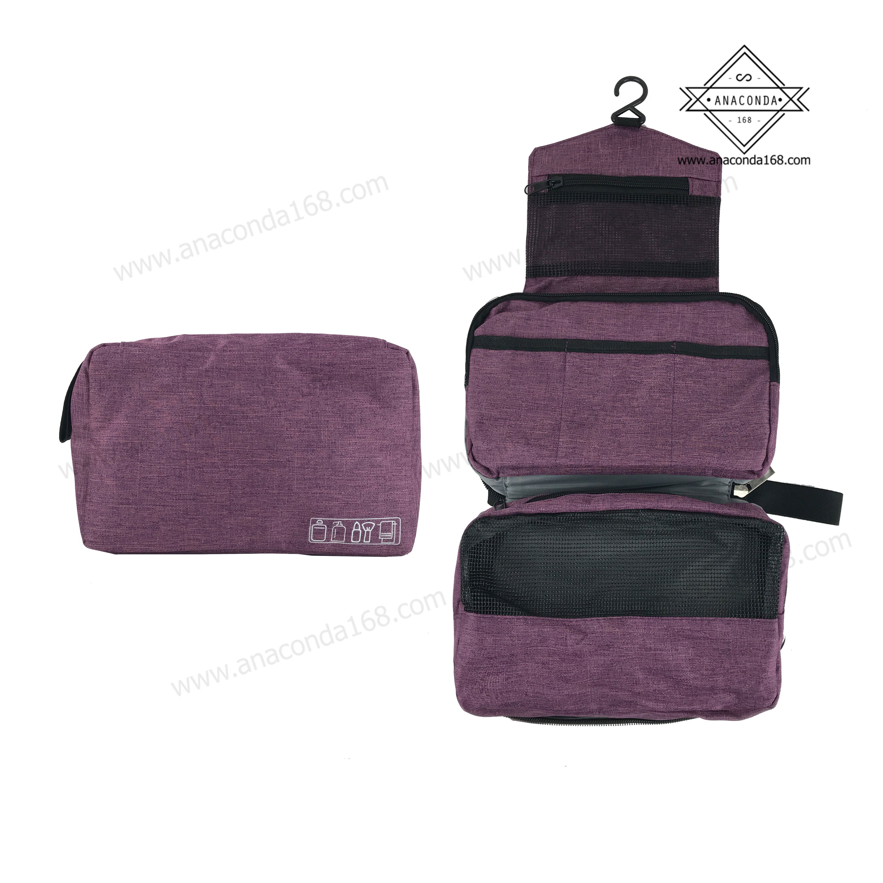 กระเป๋าจัดเก็บอุปกรณ์อาบน้ำ 3 ชั้น