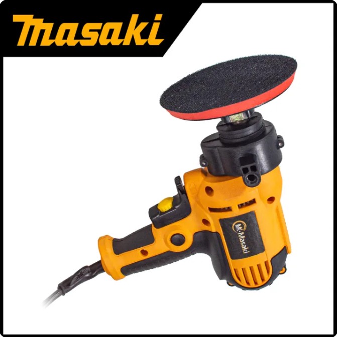 MASAKI เครื่องขัดเงา 2 ระบบ 380 W รุ่น MK-6125 แปลงเป็นสว่านได้ มีปุ่มล็อคสวิตซ์ใช้งานต่อเนื่อง เส้นผ่านศูนย์กลาง 125 มม. 5 นิ้ว
